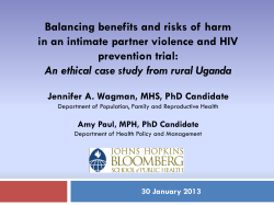 Balancing Benefits Risks of Harm in an intimate partner violence and HIV prevention trial: An ethical case of study from rural Uganda