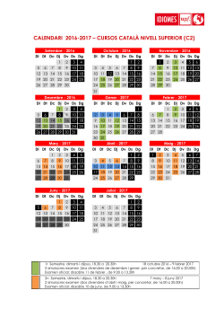 Calendari del curs