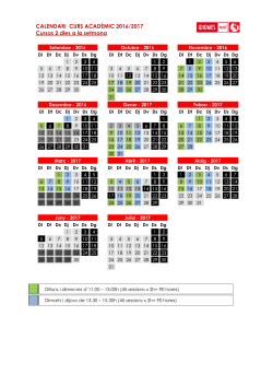 Cursos generals 90 h (2 dies a la setmana)