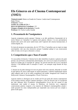 Els G neres en el Cine Contemporani
