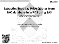 Extracting Intraday Price Quotes from TAQ database in WRDS using SAS (30 minutes interval)