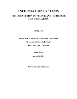 Information Systems: The Connection of People and Resources for Innovation - a Textbook