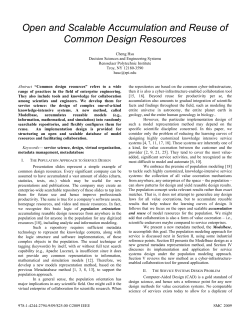 Open and Scalable Accumulation and Reuse of Common Design Resources