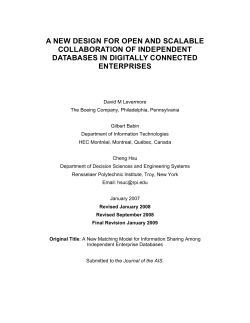 A New Design for Open and Scalable Collaboration of Independent Databases in Digitally Connected Enterprises