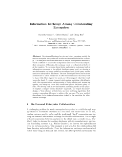 A Four Schema Architecture for Information Exchange Among Collaborating Enterprises