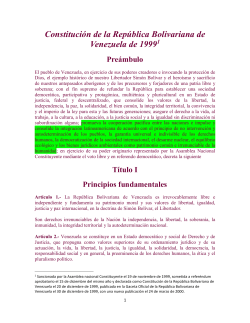 Constituci n de la Rep blica Bolivariana de Venezuela de 1991.