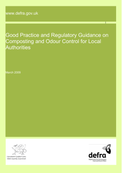 Defra (2009) Good practice and regulatory guidance on composting and odour control for local authorities