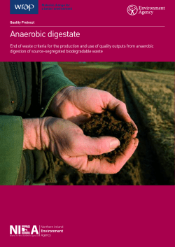 Quality Protocol: Anaerobic Digestate