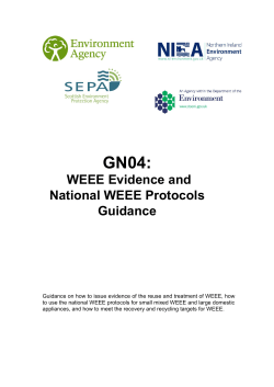 GN04 WEEE Evidence and National WEEE Protocols Guidance