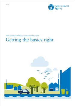 Getting the Basics Right - Environmental Permit