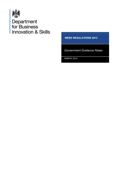 BIS WEEE Regulations 2013: Government Guidance Notes(March 2014)