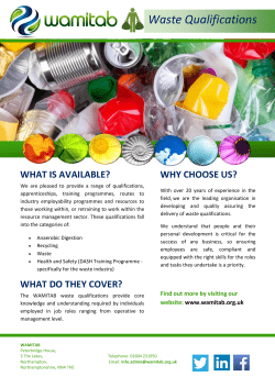 Download Waste Qualifications Flyer