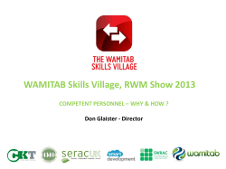 Competent personnel why and how?