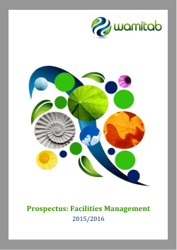 Facilities Management Prospectus
