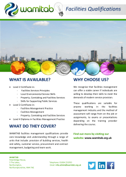 Download the Facilities Qualifications Flyer