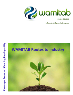 Passenger Transport Cleaning Employability Programme