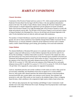 Headwater Diversion Basin Habitat Conditions