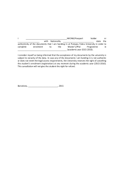 declaration of the submitted documents