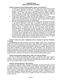 ND Legislative Century Code