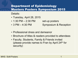 Masters Poster Session