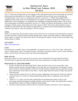 Smores: An interactive page that can serve as a newsletter or place for student projects.
