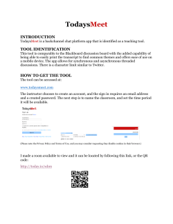 TodaysMeet: A virtual class and meeting space.