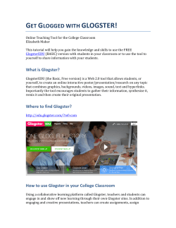 Glogster: A virtual poster/presentation tool.