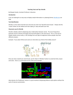 Wordle: A tool to create word clouds