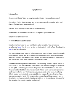 Symphonical: A great tool for collaboration, schedualing, and organizing!