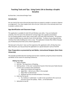 Comic Life: A way to provide creativity for faculty and students.