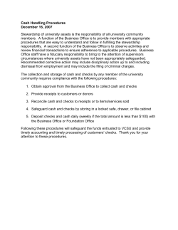 Cash Handling Procedures