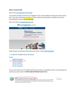 Accessing GRE Test Prep