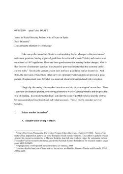 "The reform of Publicly Provided Pensions"