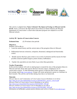 Species of Conservation Concern for Grades 9&ndash;12