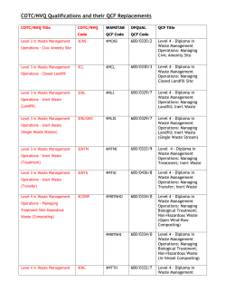 Link to QCF/COTC chart