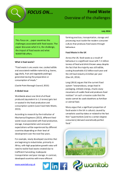Focus On... Food Waste