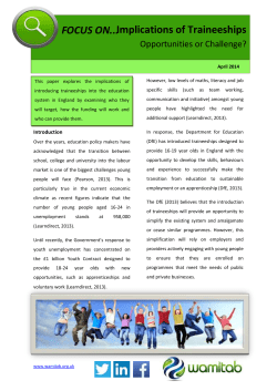 Focus On ... Traineeships