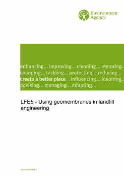 Environment Agency LFE5: Using geomembranes in landfill engineering