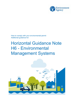 Environment Agency Horizontal guidance note H6 Environmental Management Systems (April 2010)