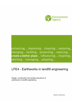 Environment Agency LFE4: Earthworks in landfill engineering