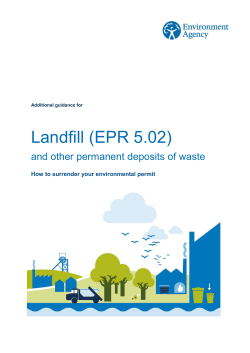 GOV.UK How to surrender your Environmental Permit: landfill