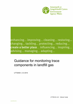 Environment Agency Guidance for monitoring trace components in landfill gas (v3.0, 2010)