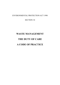 Defra - Duty of Care Code of Practice