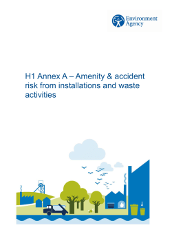 H1 Annex A Amenity accident risk from installations and waste activities
