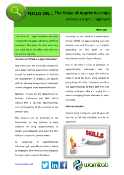 Focus On... Apprenticeships