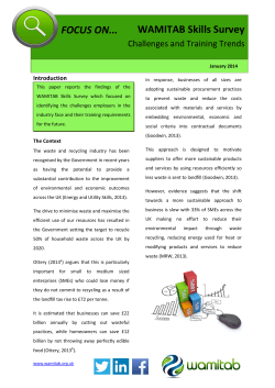 Focus On... The WAMITAB Skills Survey 2013