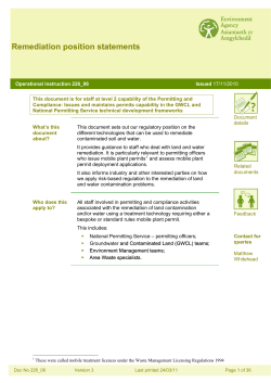 Environment Agency Remediation position Statements (Version 3, issued 17/11/2010)