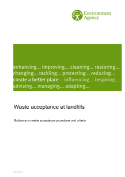 GOV.UK Waste Acceptance at Landfills