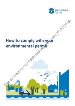 GOV.UK How to comply with your environmental permit (version 6, June 2013)