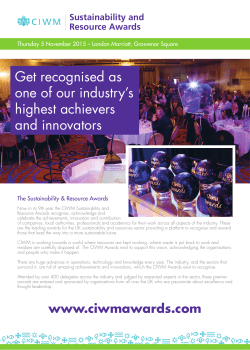 CIWM Awards Flyer